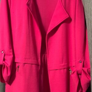 Soho Apparel Vibrant Pink Trench Coat